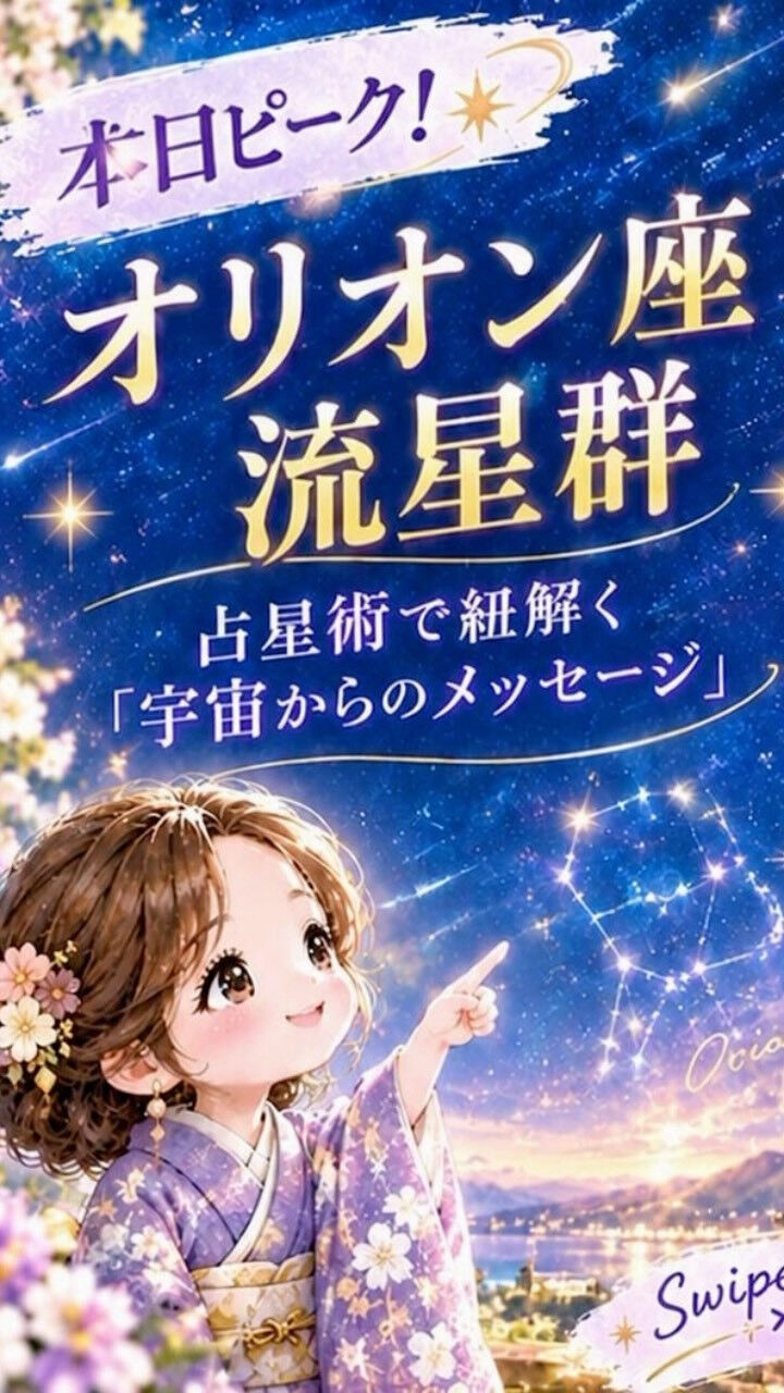 【本日ピーク！】オリオン座流星群💫